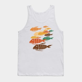 Shoal of fish pattern Tank Top